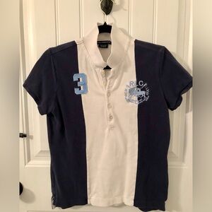 Ralph Lauren Sport, Navy & White, with light blue embroidery, Size L, EUC!